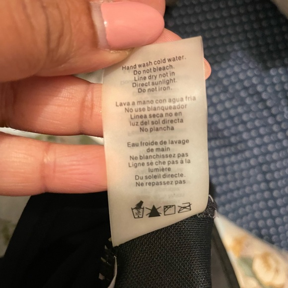 One piece black rushed bathing suit - Picture 9 of 10